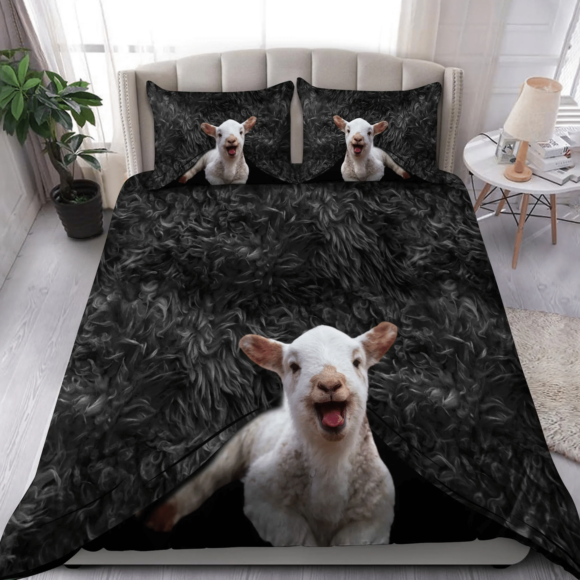 Lovely Black Sheep Bedding Set