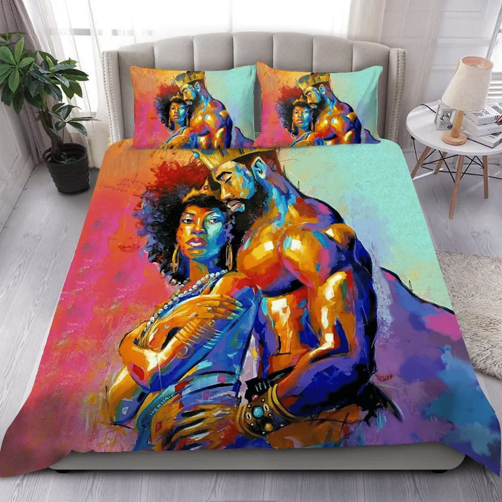 African Couple Love Bedding Set