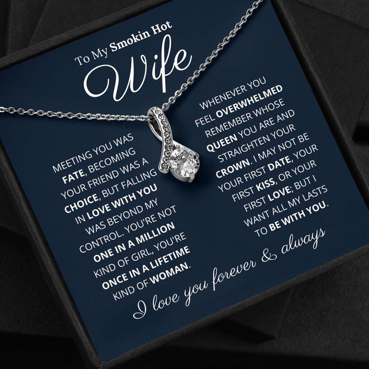 Valentine's Day Gift For Her To My Smokin Hot Wife Necklace