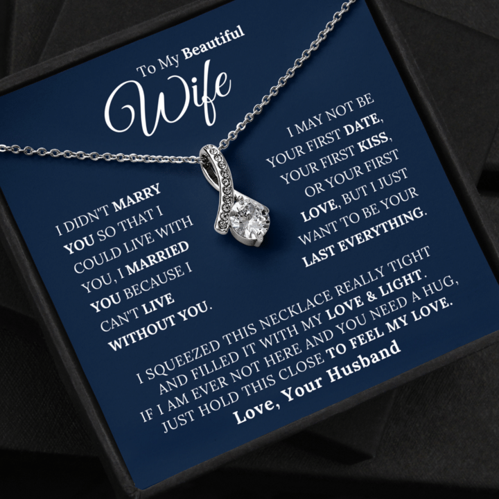 Valentine's Day Gift For Her To My Beautiful Wife Necklace