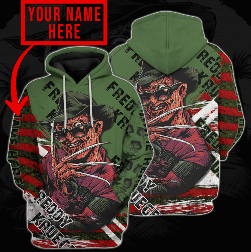 Personalized Horror Freddy Krueger 3D Hoodie