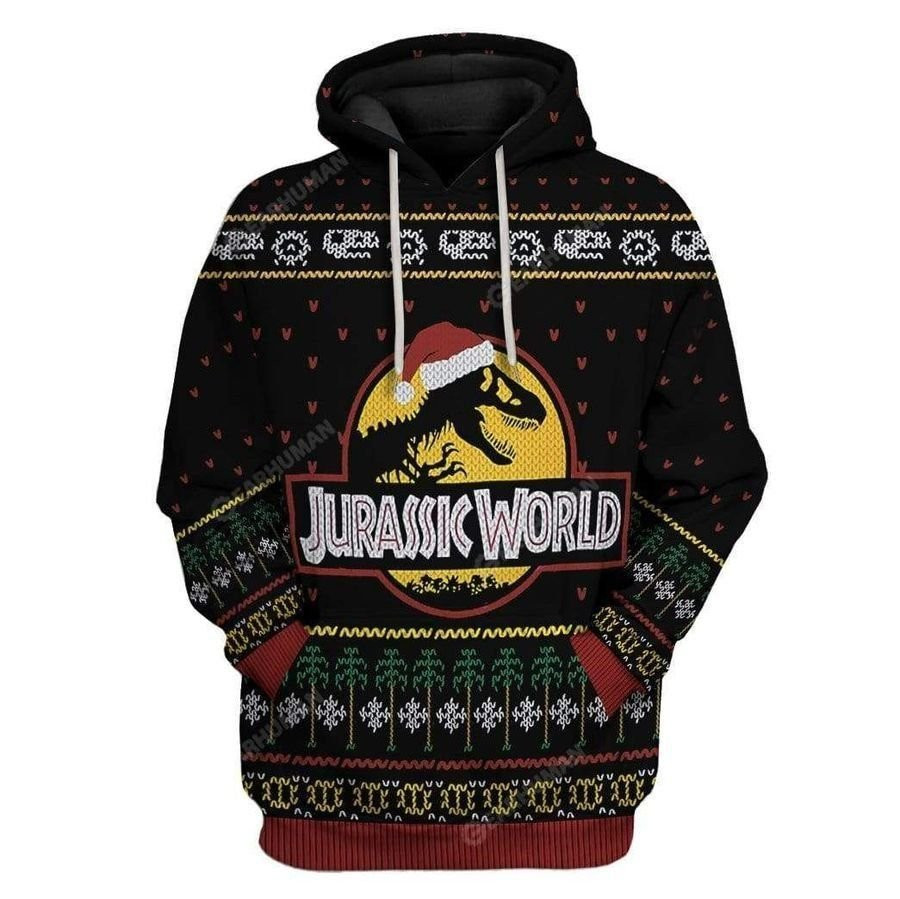 BEARBUBBLE 3D UGLY JURASSIC WORLD CHRISTMAS 3D HOODIE