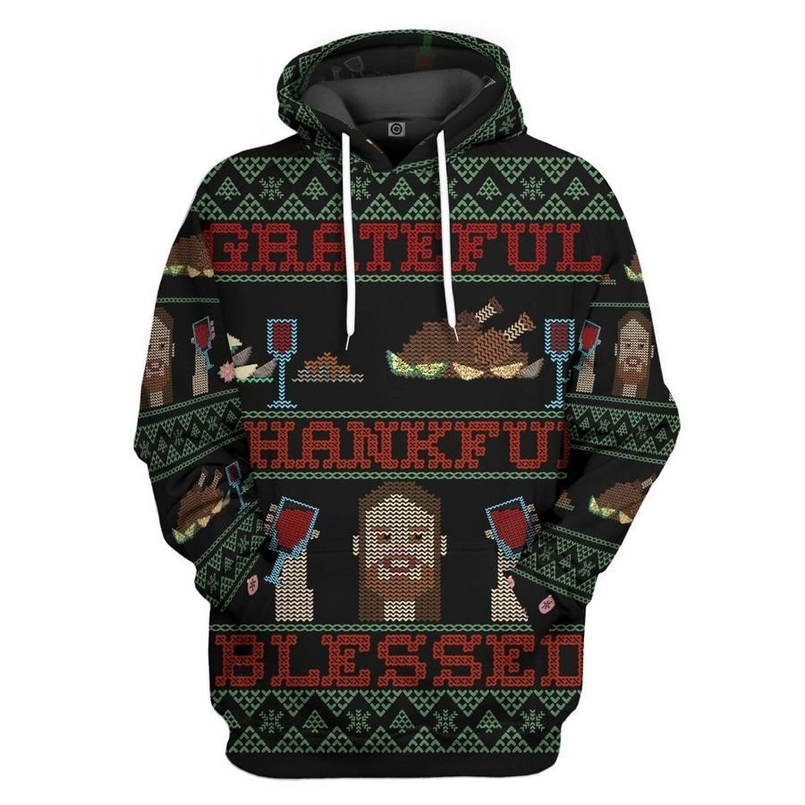 UGLY CHRISTMAS SWEATER THANKSGIVING EDITION COSPLAY 3D HOODIE
