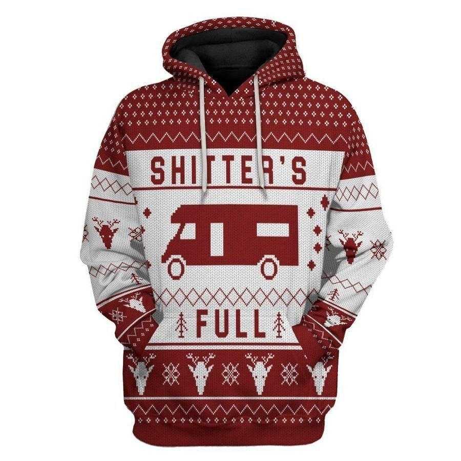 SHITTERS FULL UGLY CHRISTMAS 3D HOODIE