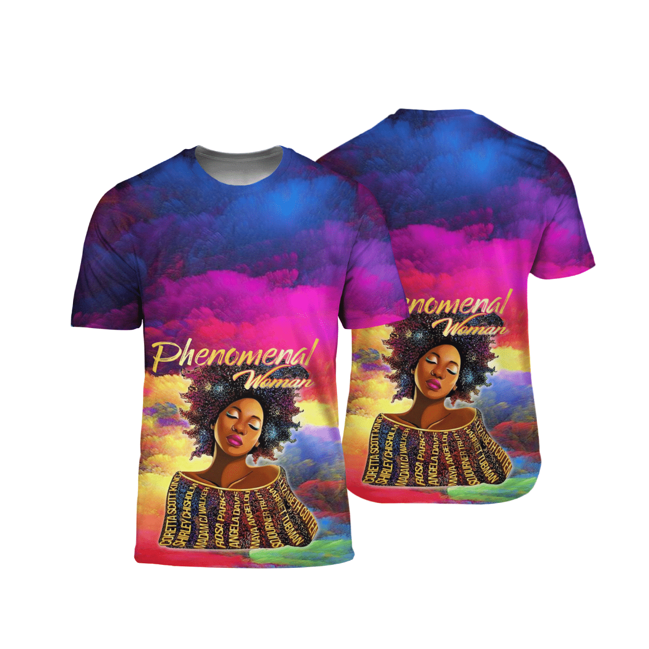 Phenomenal Woman Art Black Girl African American 3D T-Shirt PAN3TS0050