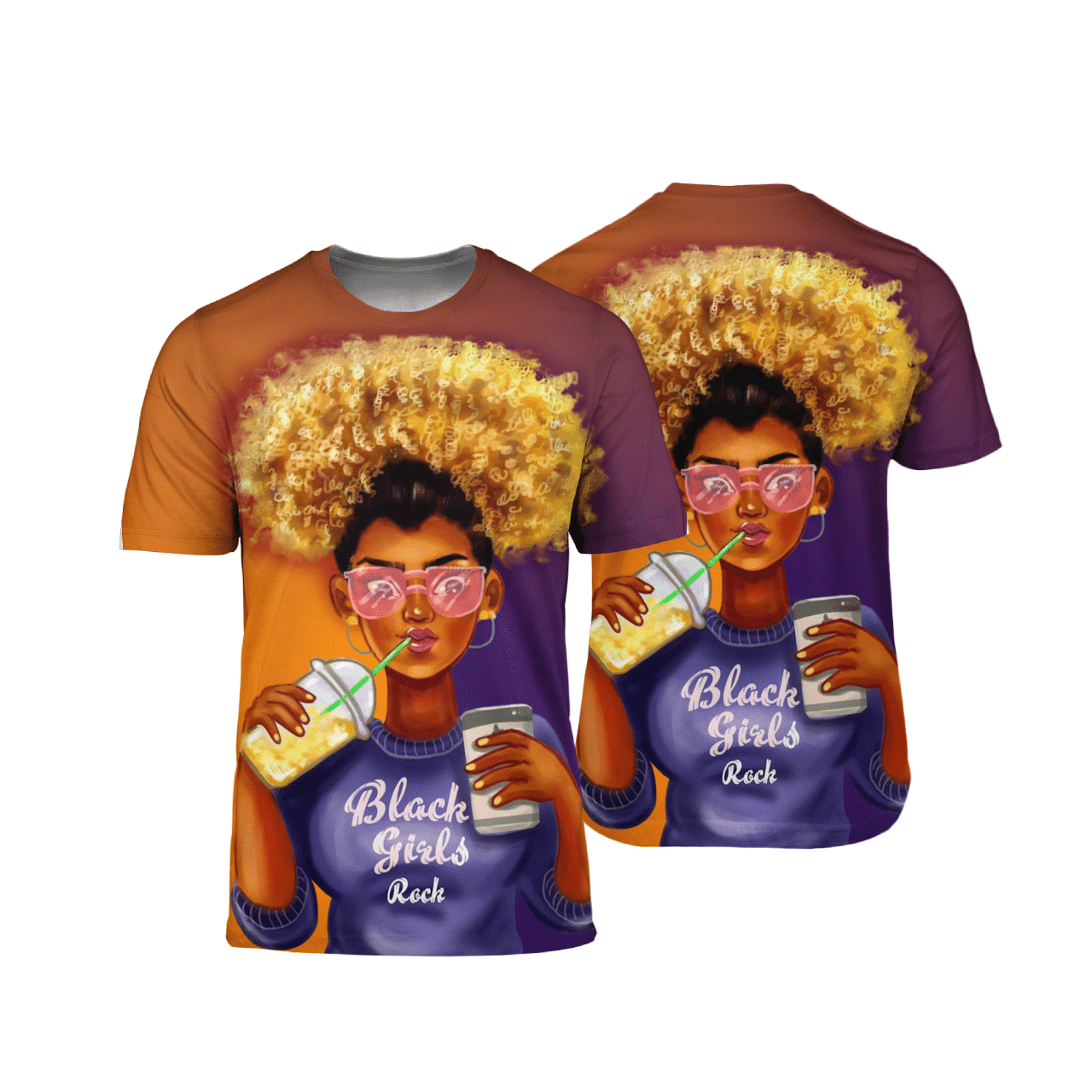 Black Girl Rock African American All Over Print 3D T-Shirt