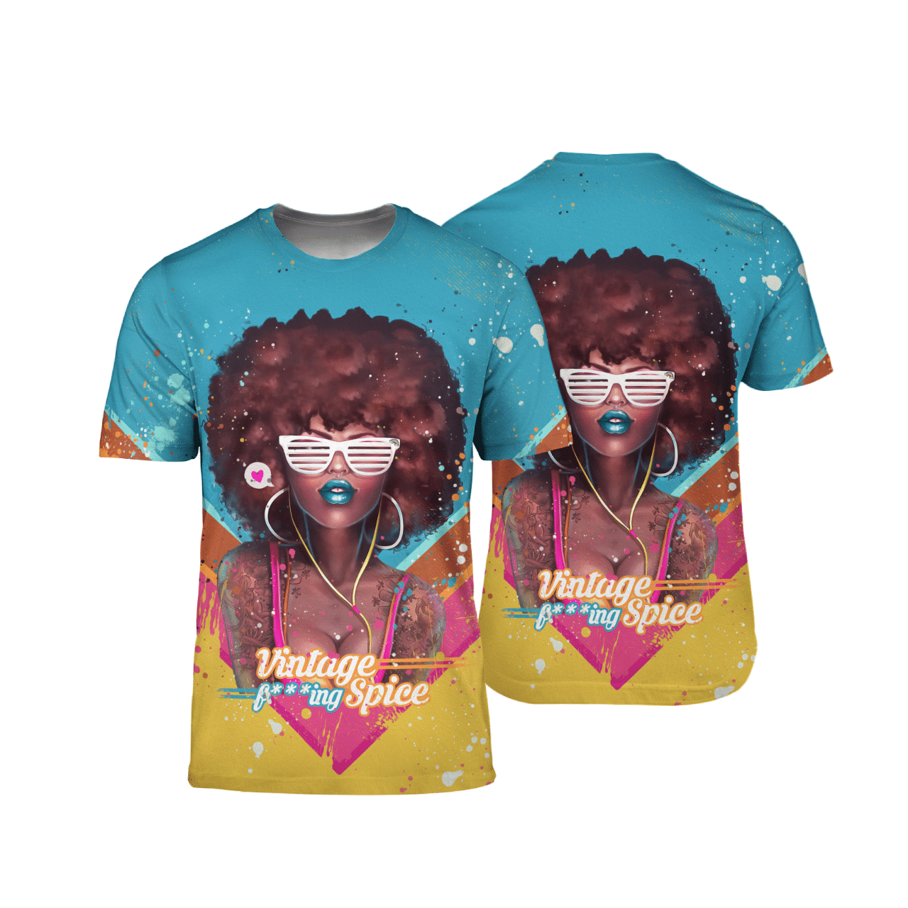 Black Girl Vintage African American All Over Print 3D T-Shirt