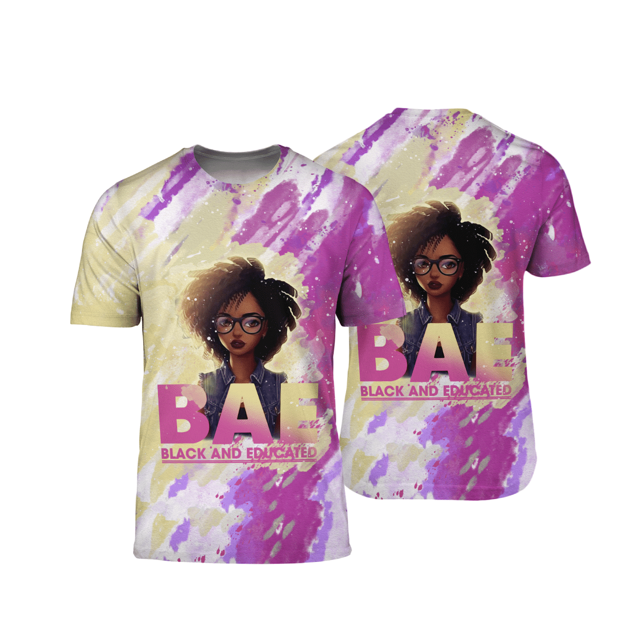 Black And Educated BAE African American All Over Print 3D T-Shirt PAN3TS0047