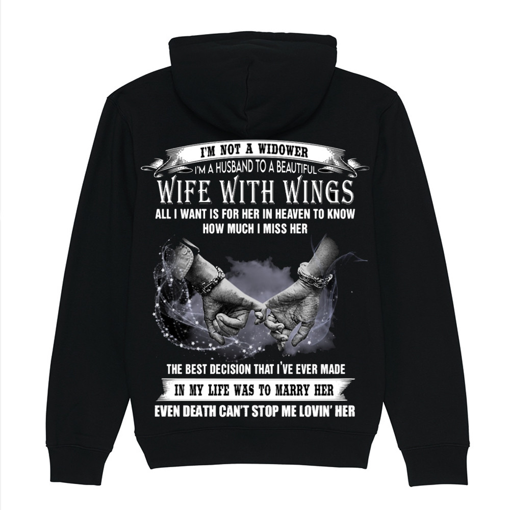 Memorial Gift I'm A Husband To A Beautiful Wife With Wings Hoodies