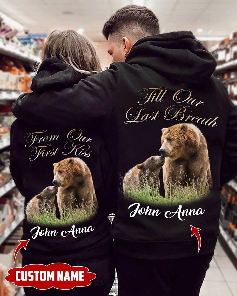 Personalized Till Last Breath Bear Couple Hoodie