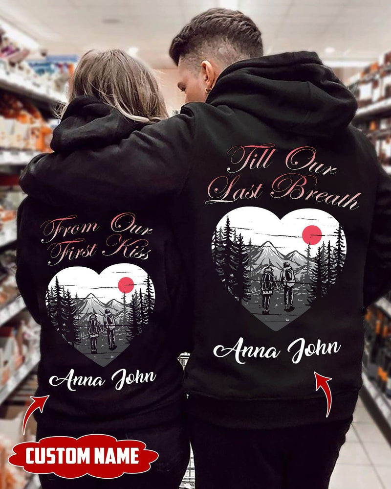 Personalized Till Our Last Breath Hiking Camping Couple Hoodie