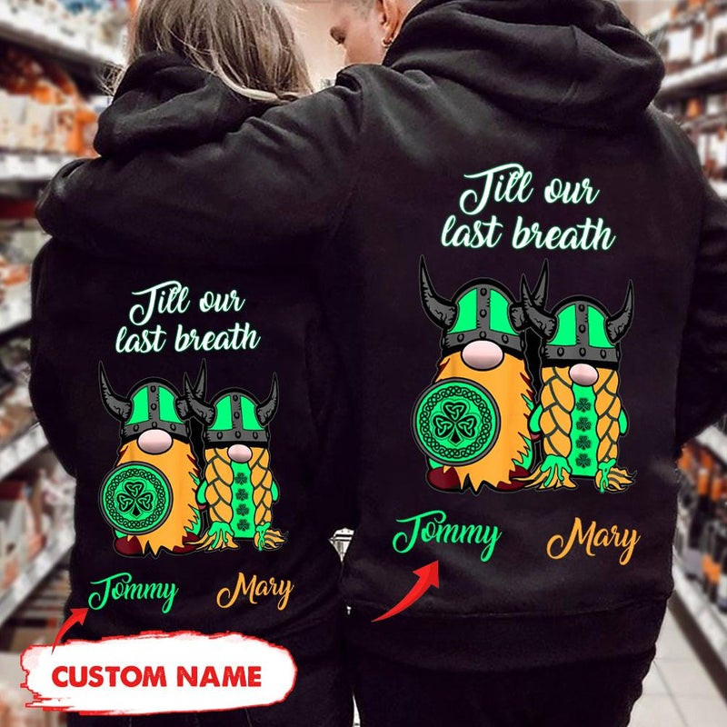 Personalized Till Our Last Breath Viking Couple Hoodie