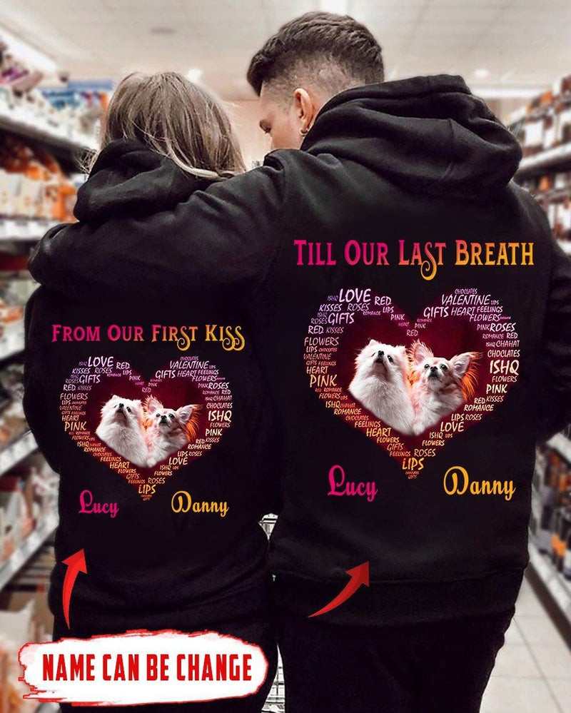 Personalized Till Our Last Breath Chihuahua Couple Hoodie