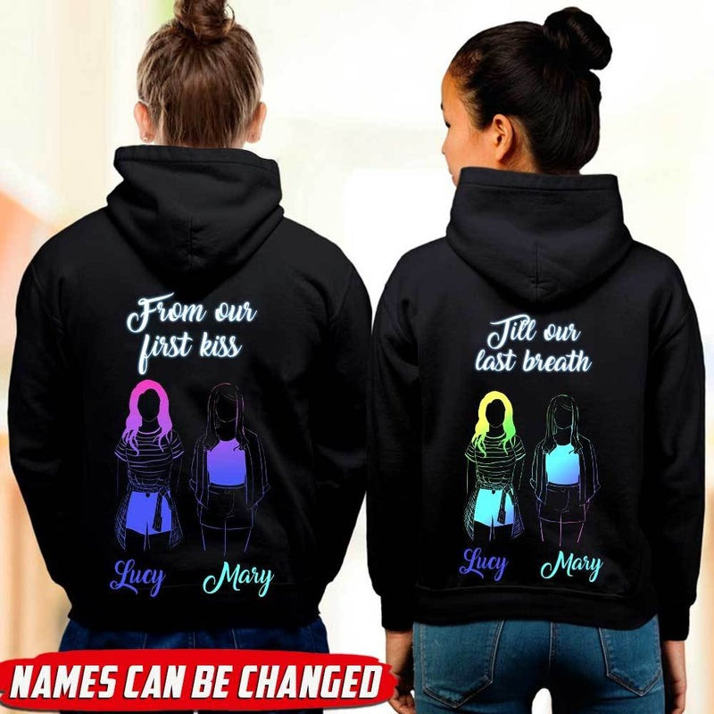 Personalized Till Our Last Breath LGBT Couple Hoodie