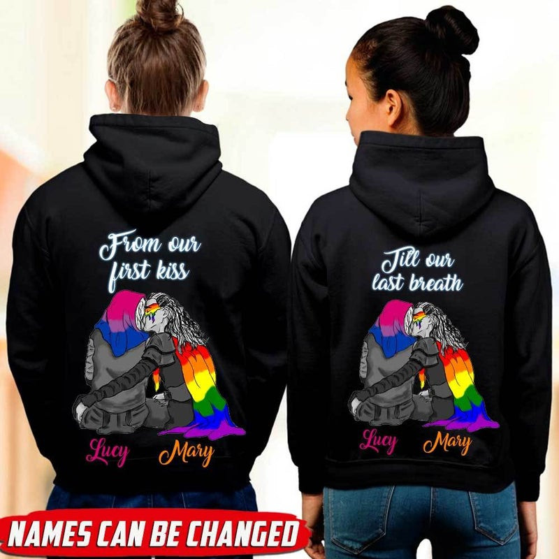 Personalized Till Our Last Breath LGBT Couple Hoodie
