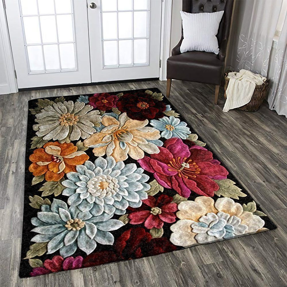 Blooming Flower Rugs Home Decor