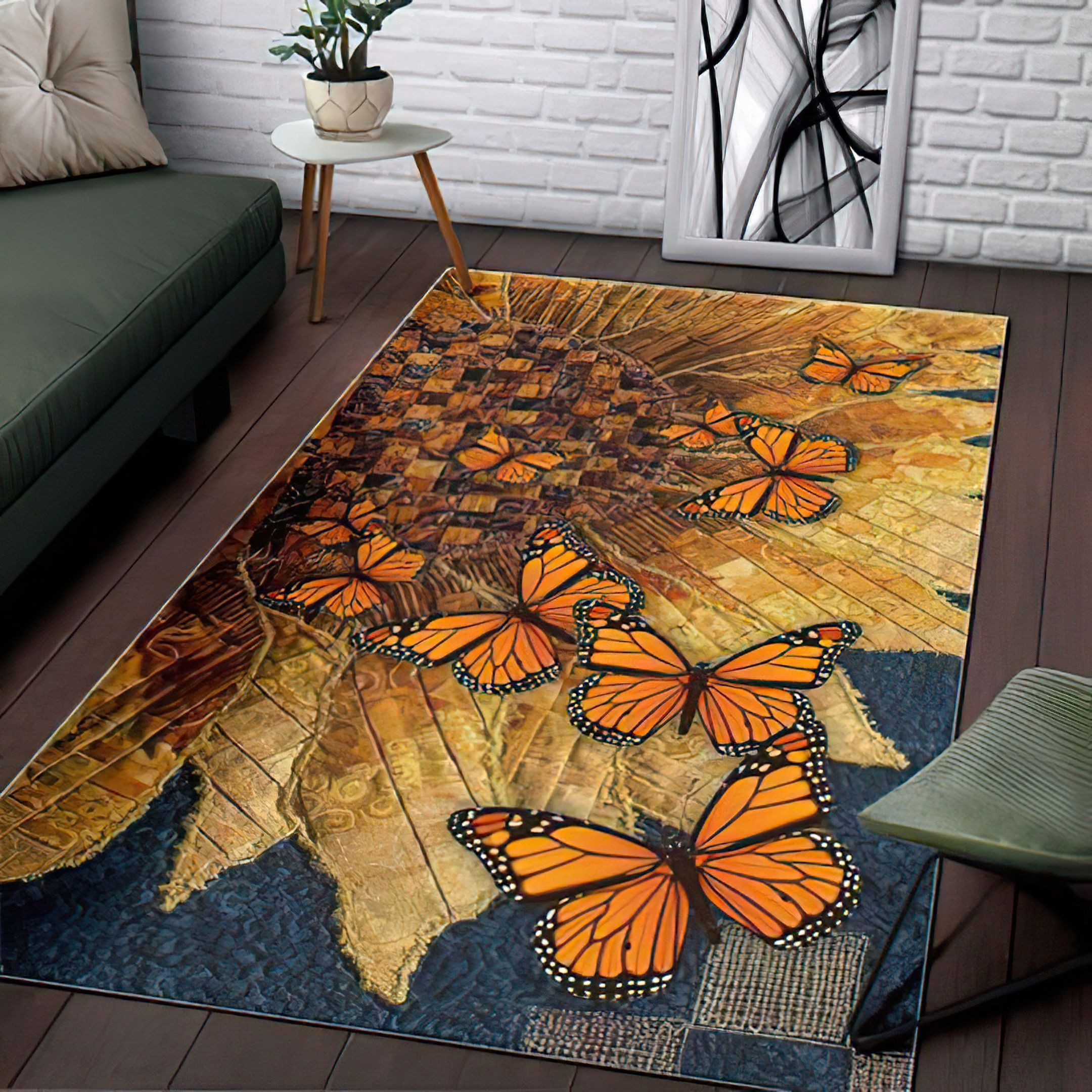 Butterflies And Sunflower Rugs Home Decor