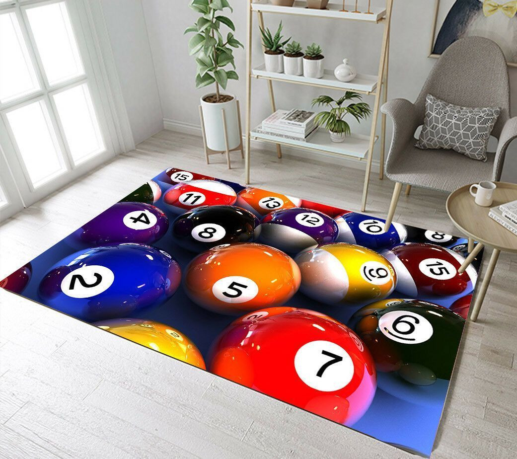 Colorful Number Billiard Rugs Home Decor
