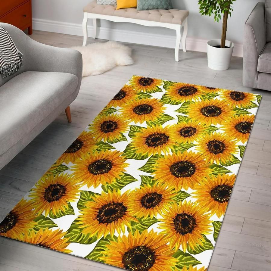 Doodle Sunflower Rugs Home Decor