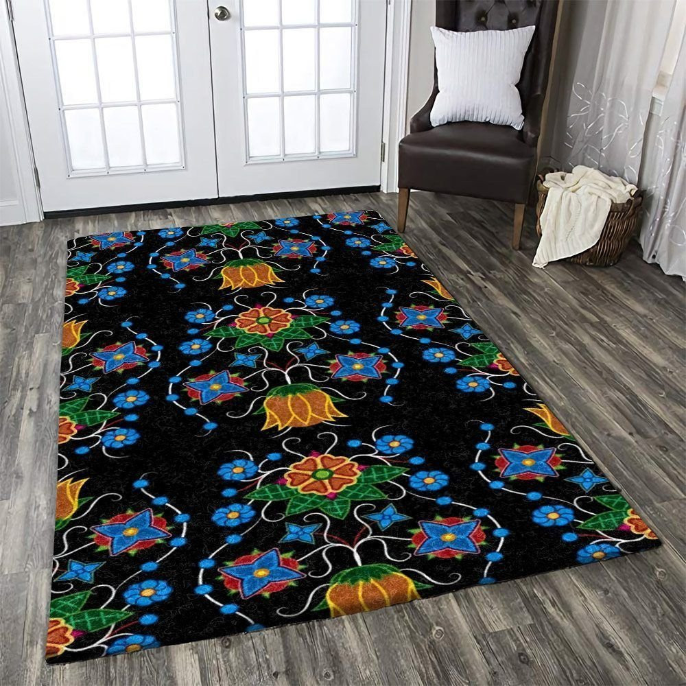 Floral Beadwork Four Mothers Rugs Home Decor