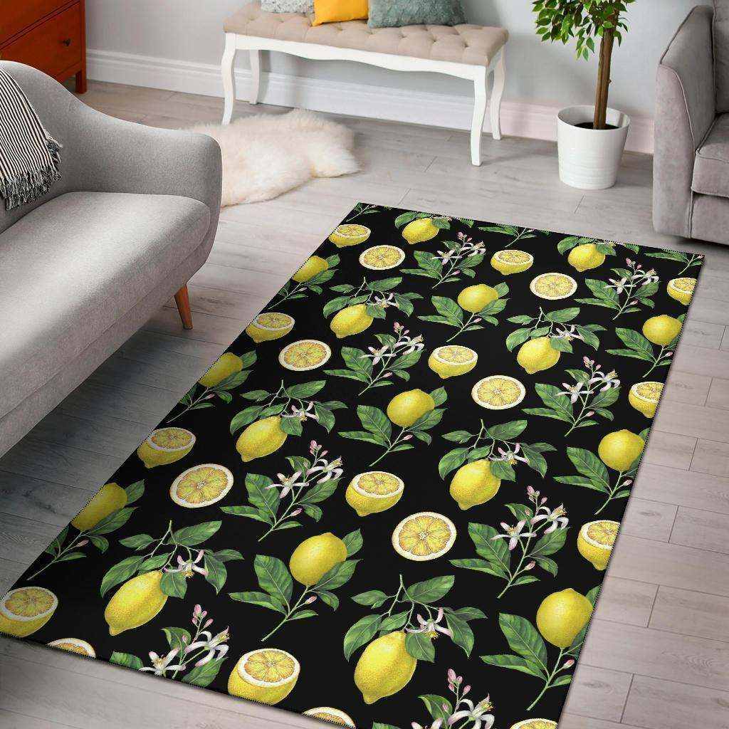 Lemon Pattern Print Design Rugs Home Decor