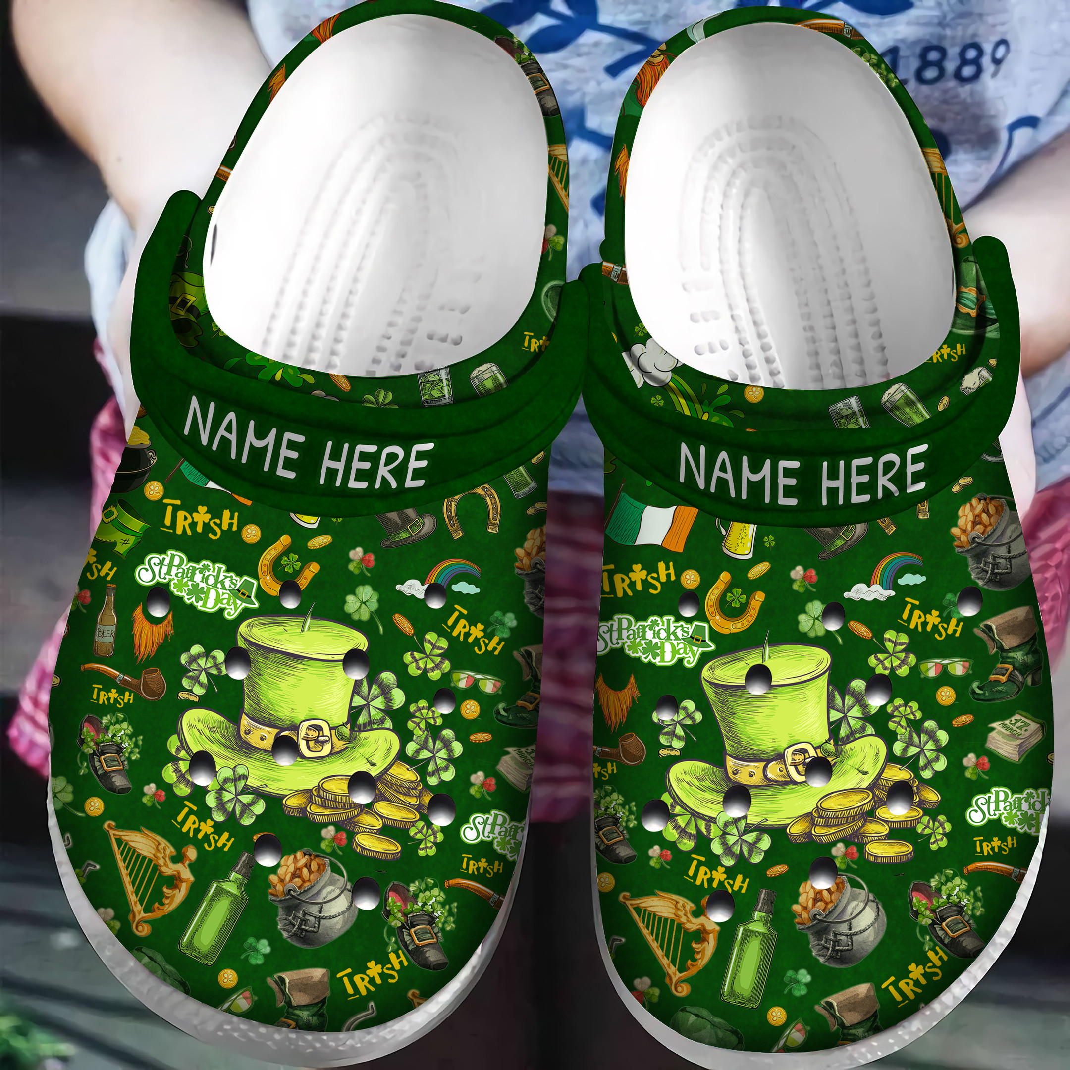 Personalized Irish St Patrick's Day 2022 Crocs Classic Clog Shoes