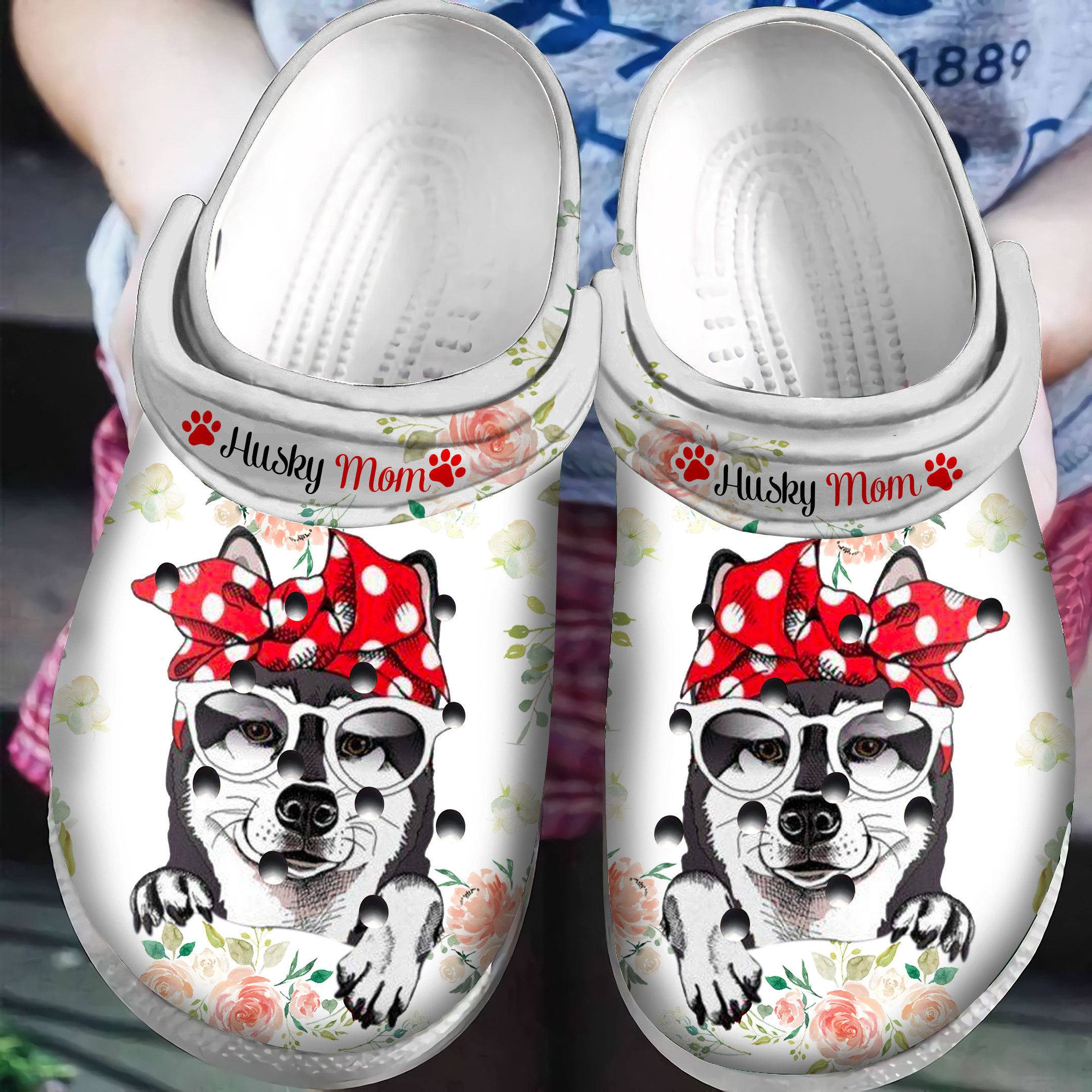 Husky Mom Crocs Classic Clogs Shoes Mother's Day Gift