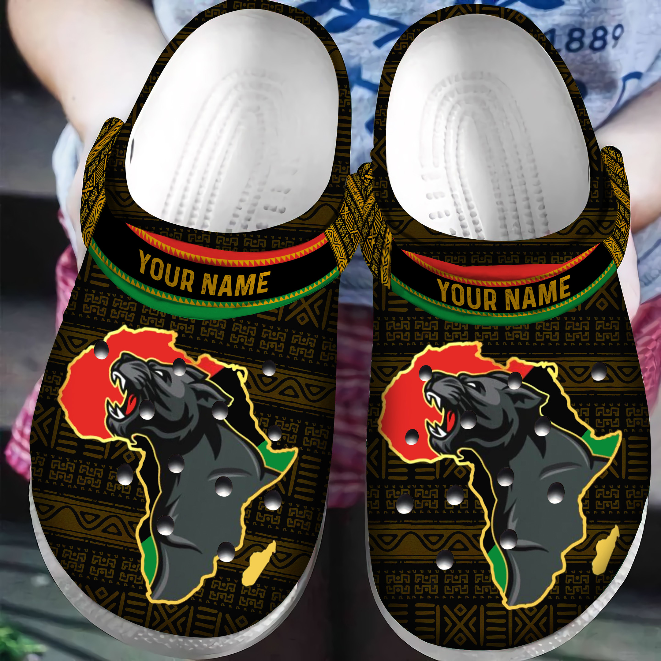 Personalized Black Panther Africa Crocs Classic Clogs Shoes PANCR1262