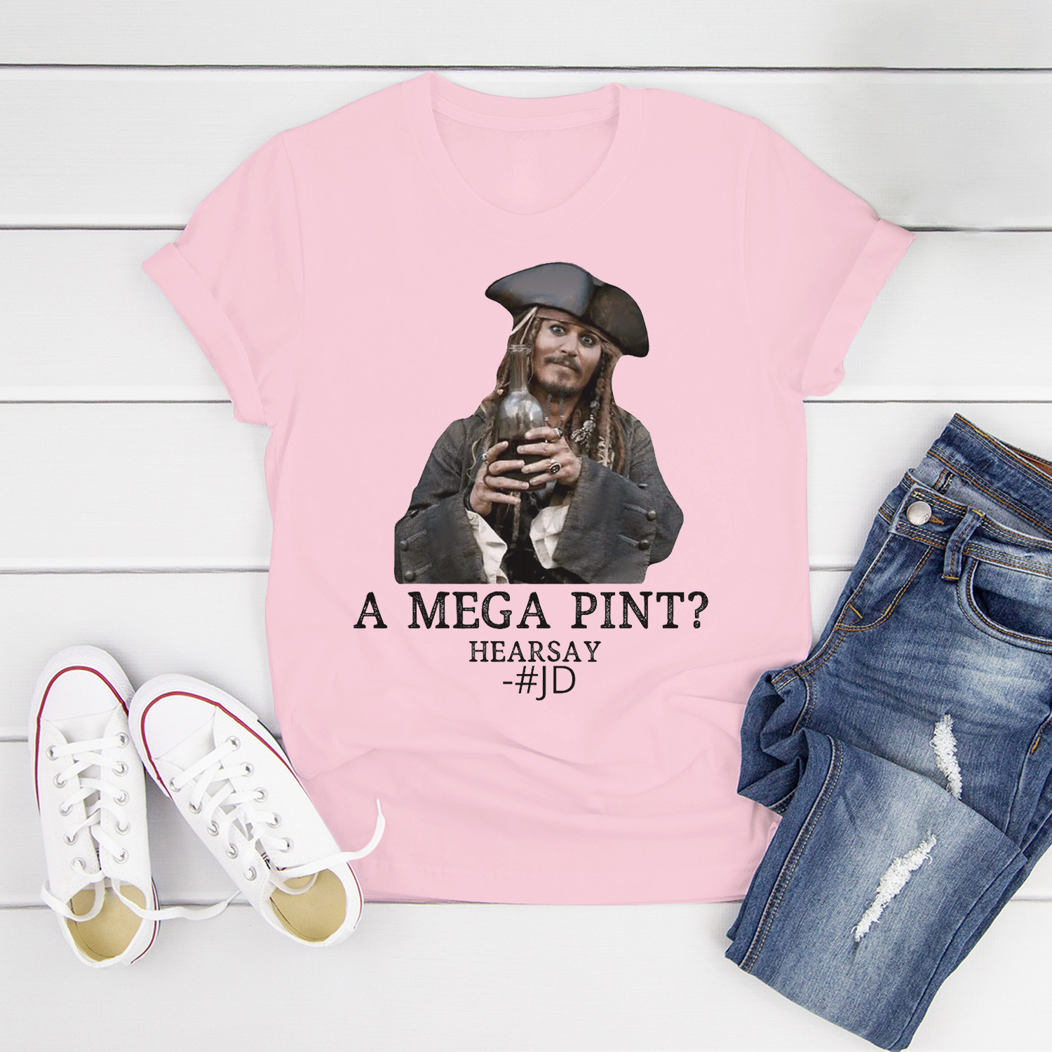 A Mega Pint Funny Johnny Depp Gift Johnny Support T-Shirt