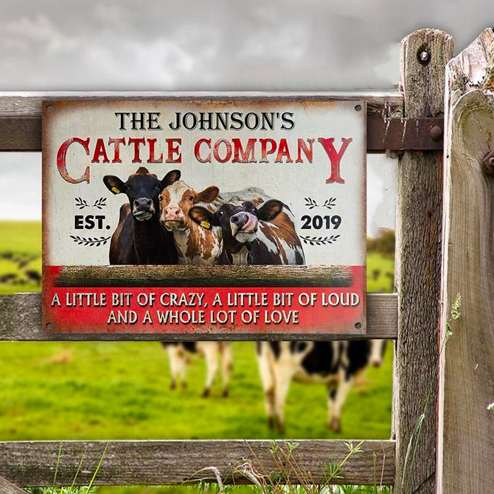 Personalized Cattle Company A Little Bit Of Customized Classic Metal Signs