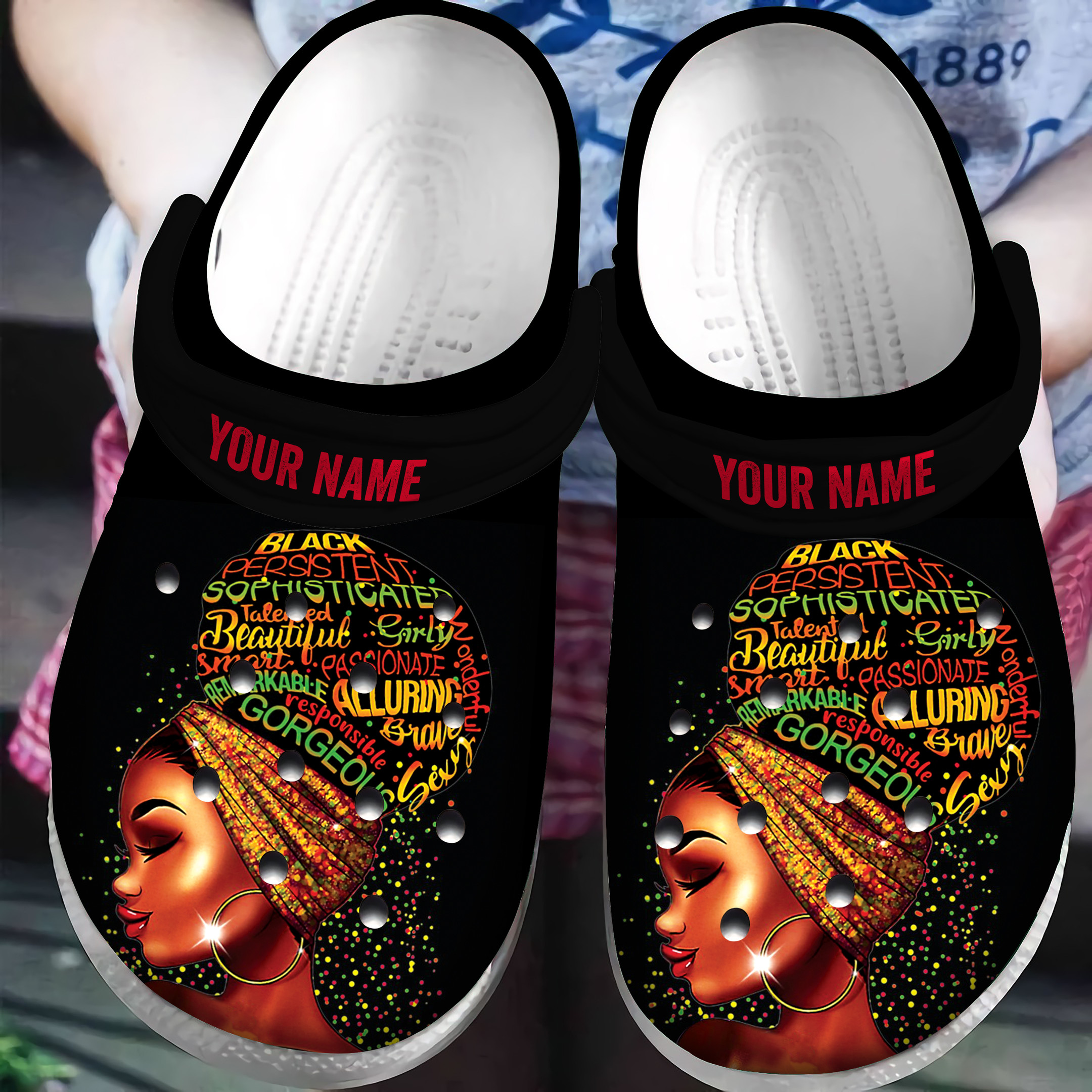 Personalized I Am Black Women African American Crocs Classic Clogs Shoes PANCR1163
