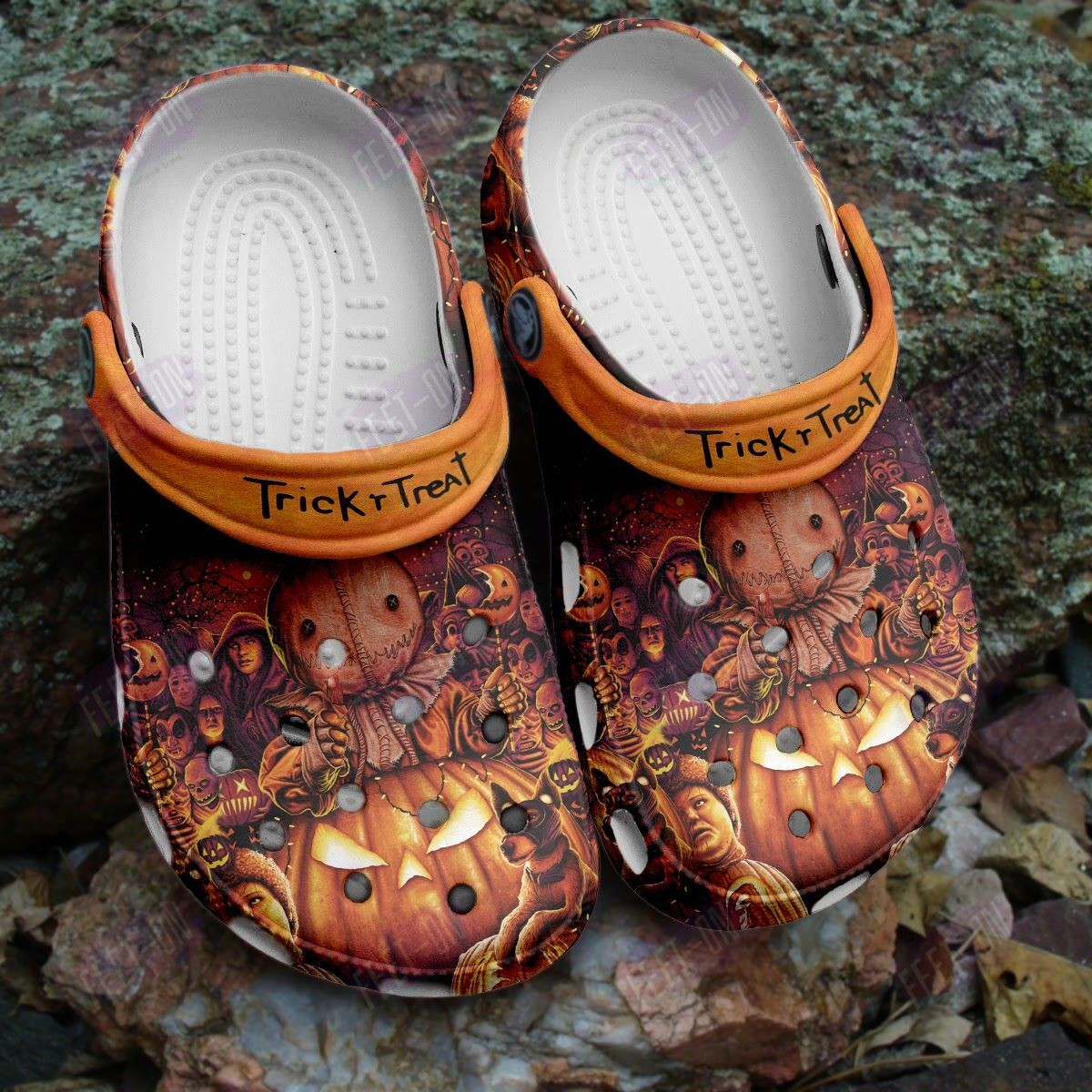 Pumpkin Trick R Treat Sam Horror Movies Halloween Crocs Classic Clogs Shoes PANCR1146