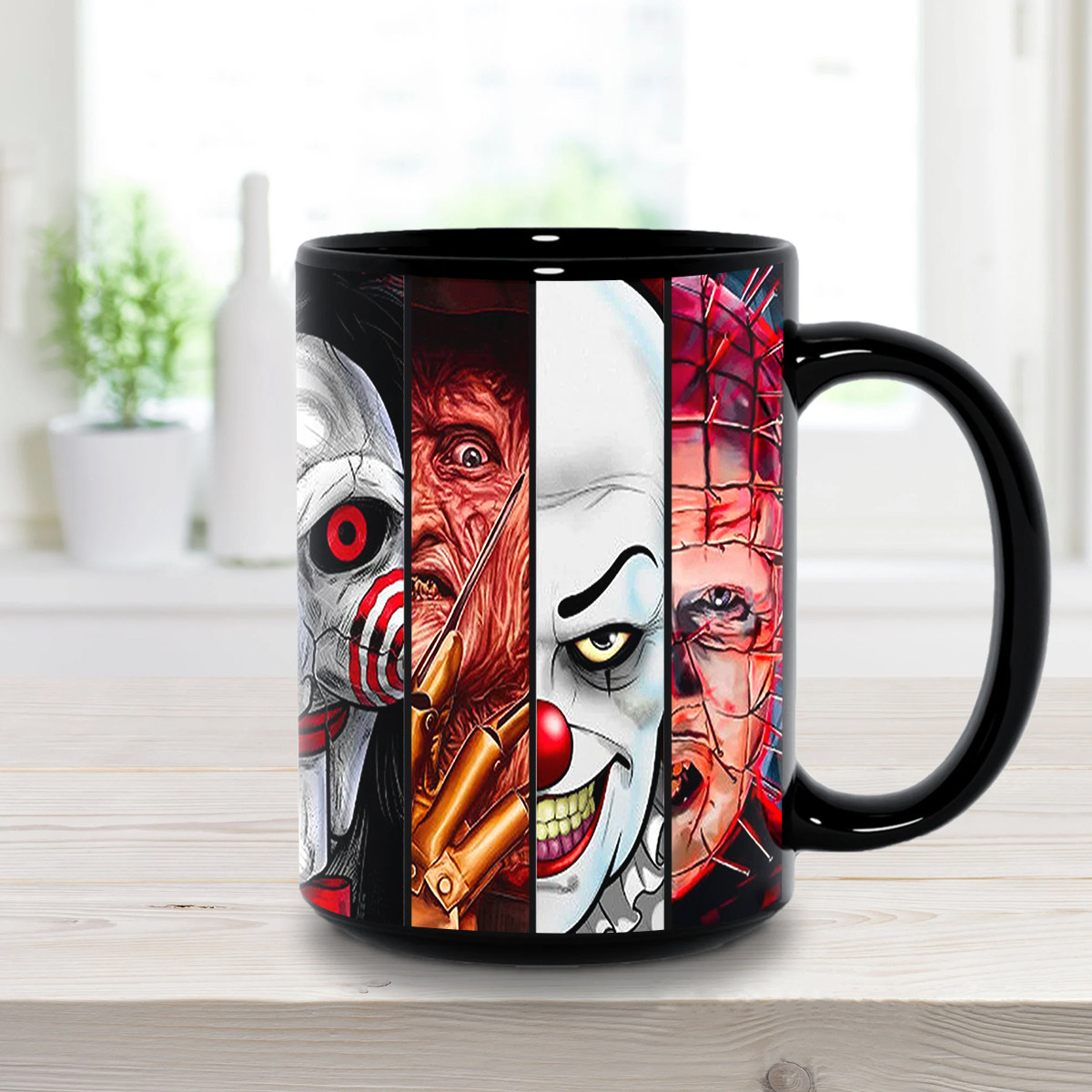 Horror Movie Characters Happy Halloween Mug