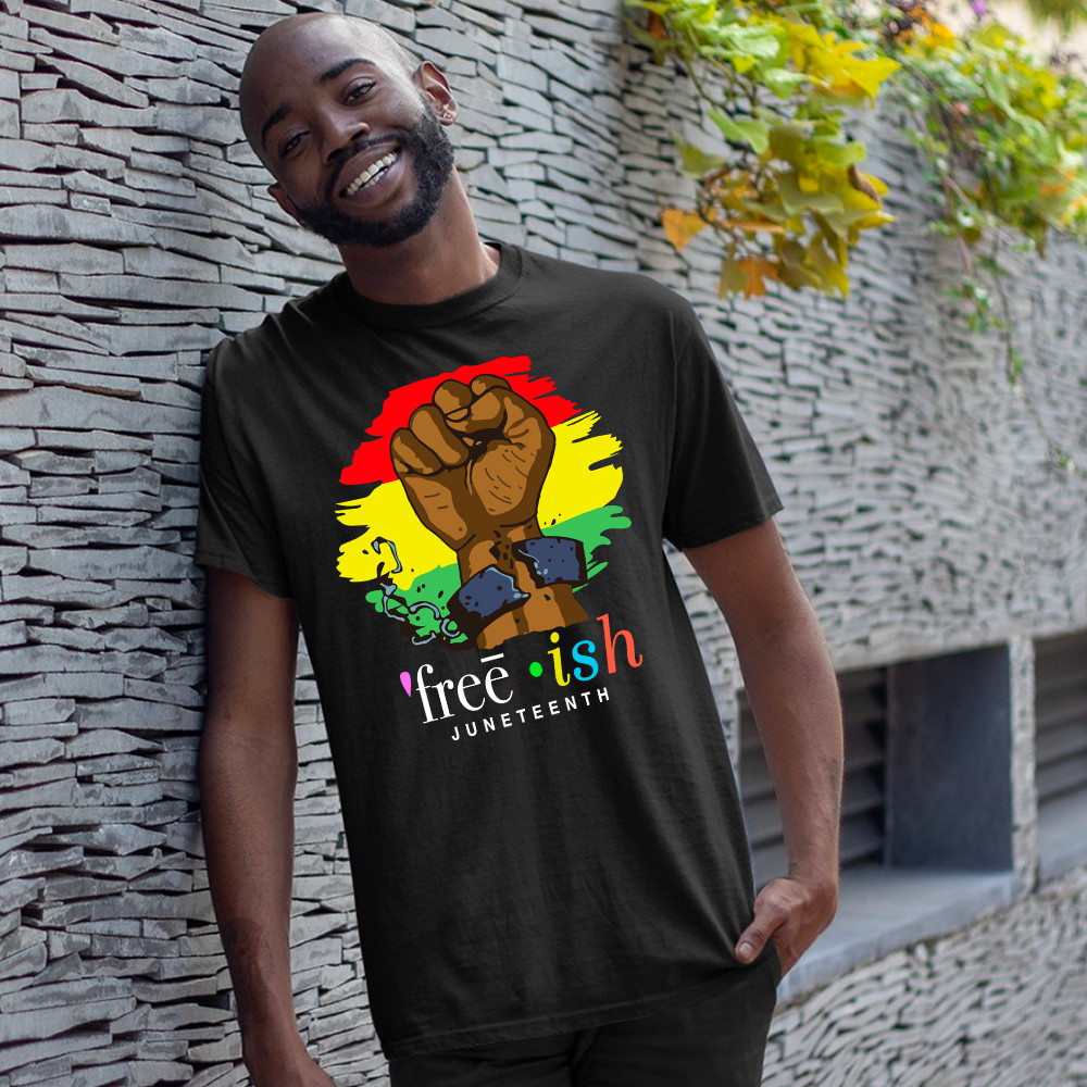 Free-fish Juneteenth Black Strong African American Tshirt