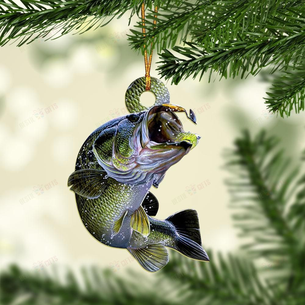 Love Fishing Mica Ornament