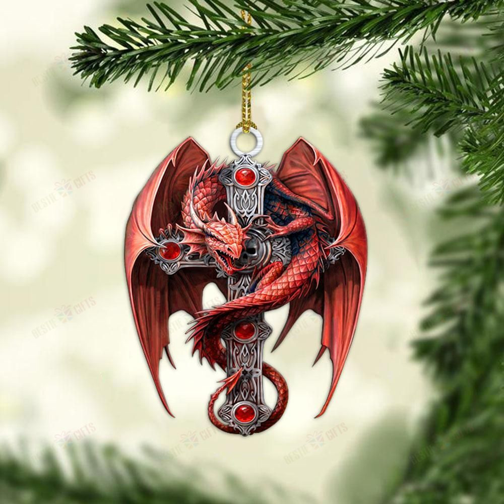 Love Dragon Christmas Mica Ornament PANORN0065