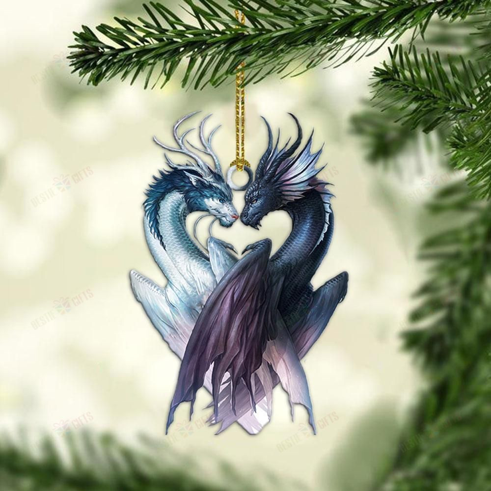 Love Dragon Christmas Mica Ornament PANORN0009