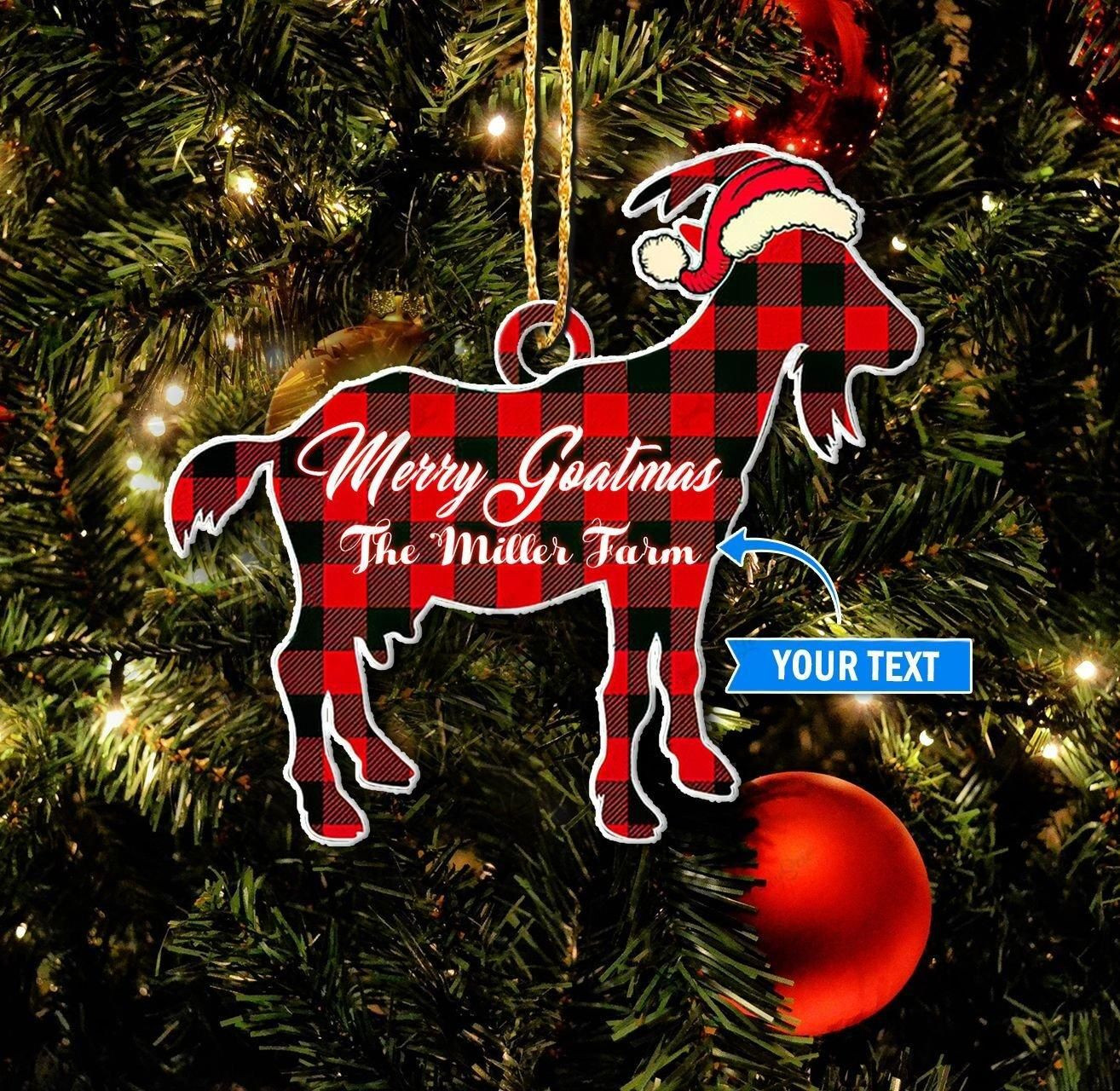 Merry Goatmas Personalized Ornament PANORPG0289
