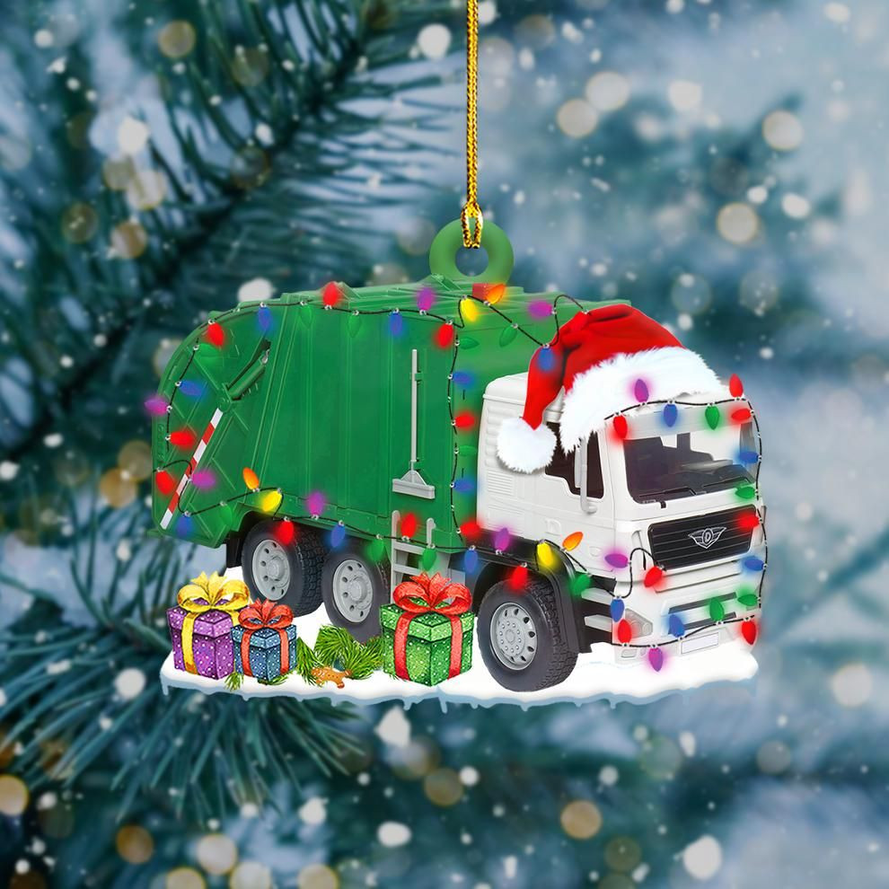 Garbage Truck Shape Ornament PANORN0026