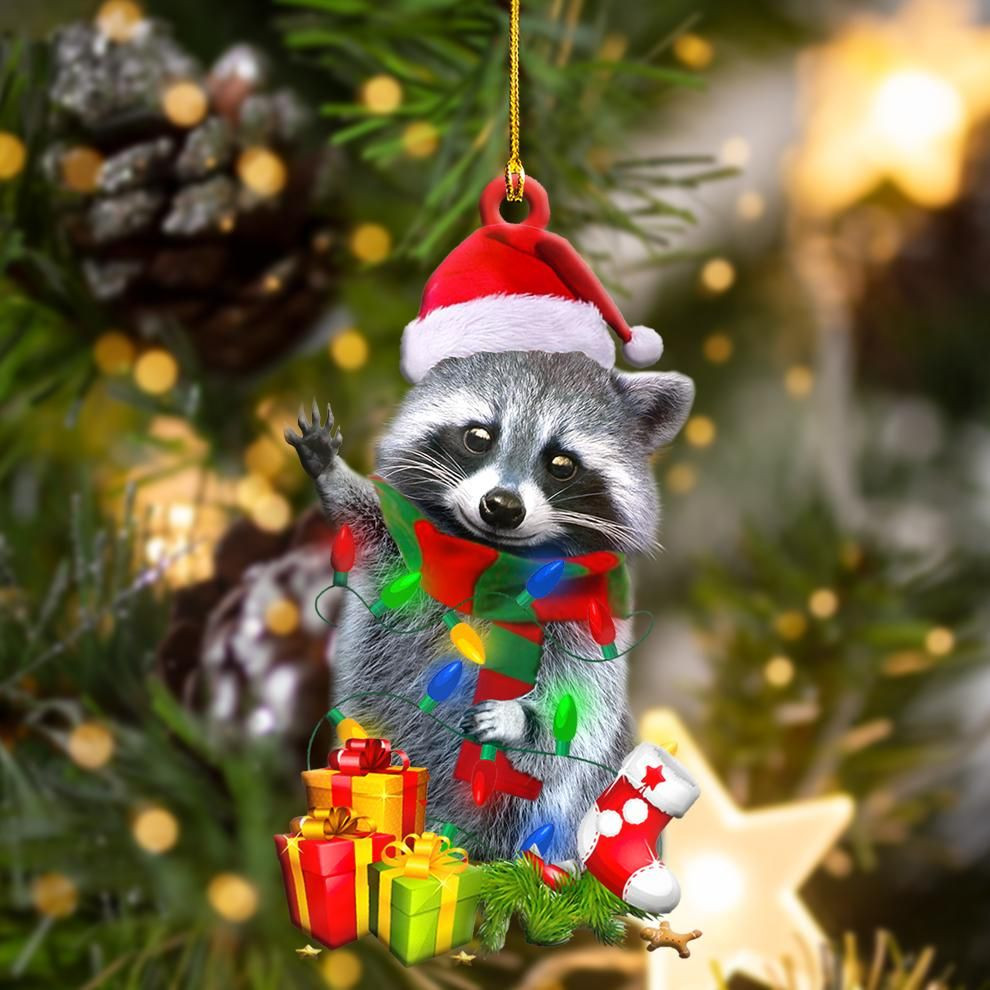 Raccoon Christmas Shape Ornament PANORN0048