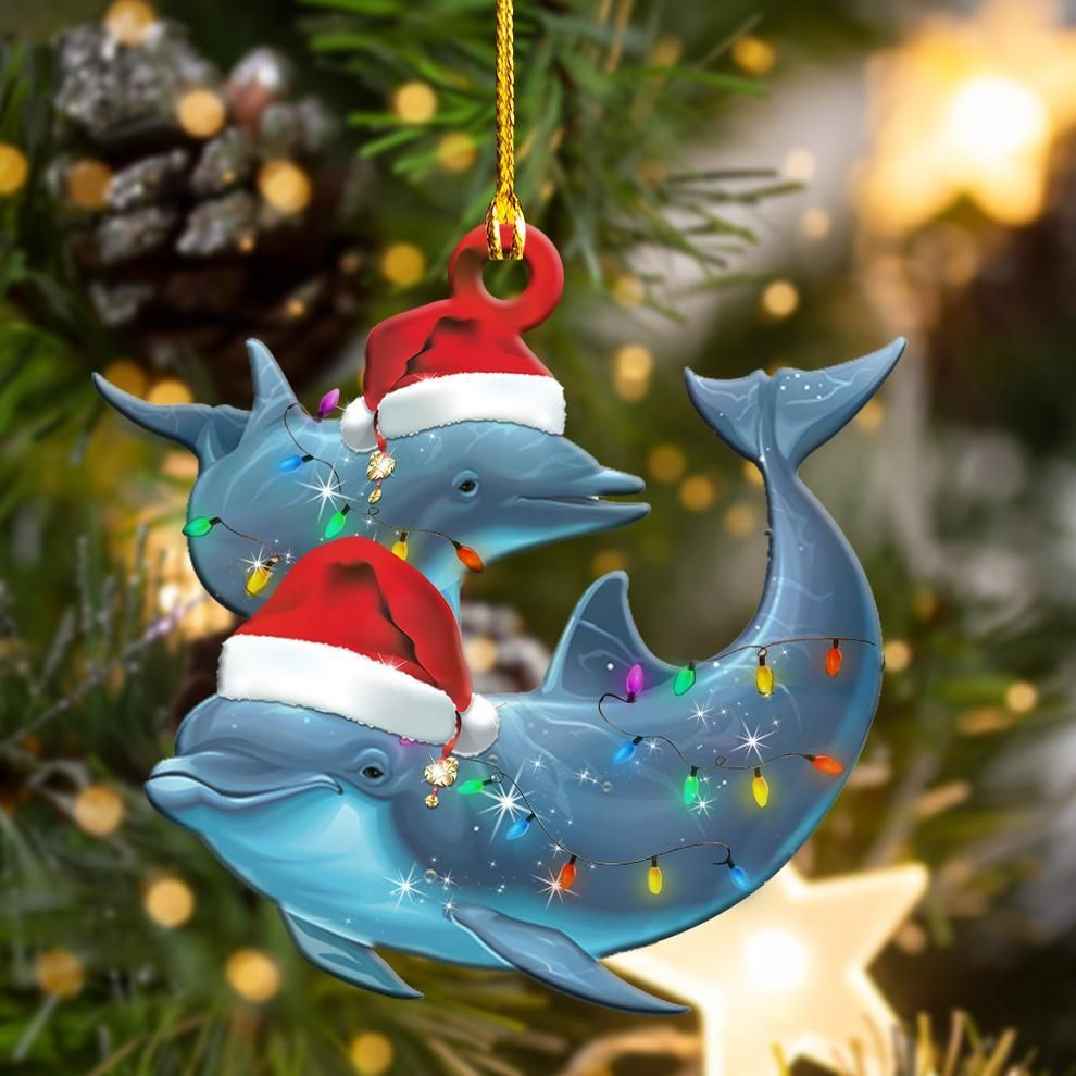 Dolphin Christmas Shape Ornament PANORN0021