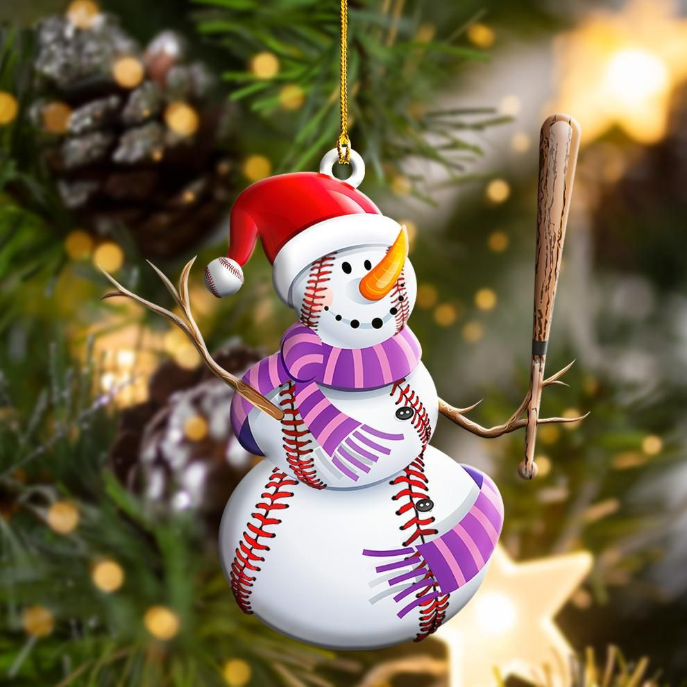 Baseball Snowman Shape Ornament PANORPG0259