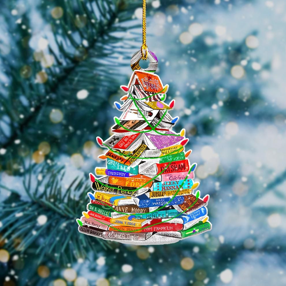 Book Christmas Tree Shape Ornament P303 PANORPG0089
