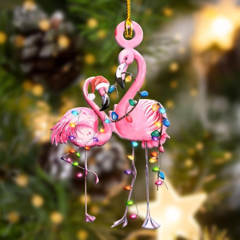 Flamingo Light Christmas Shape Ornament  PANORN0055