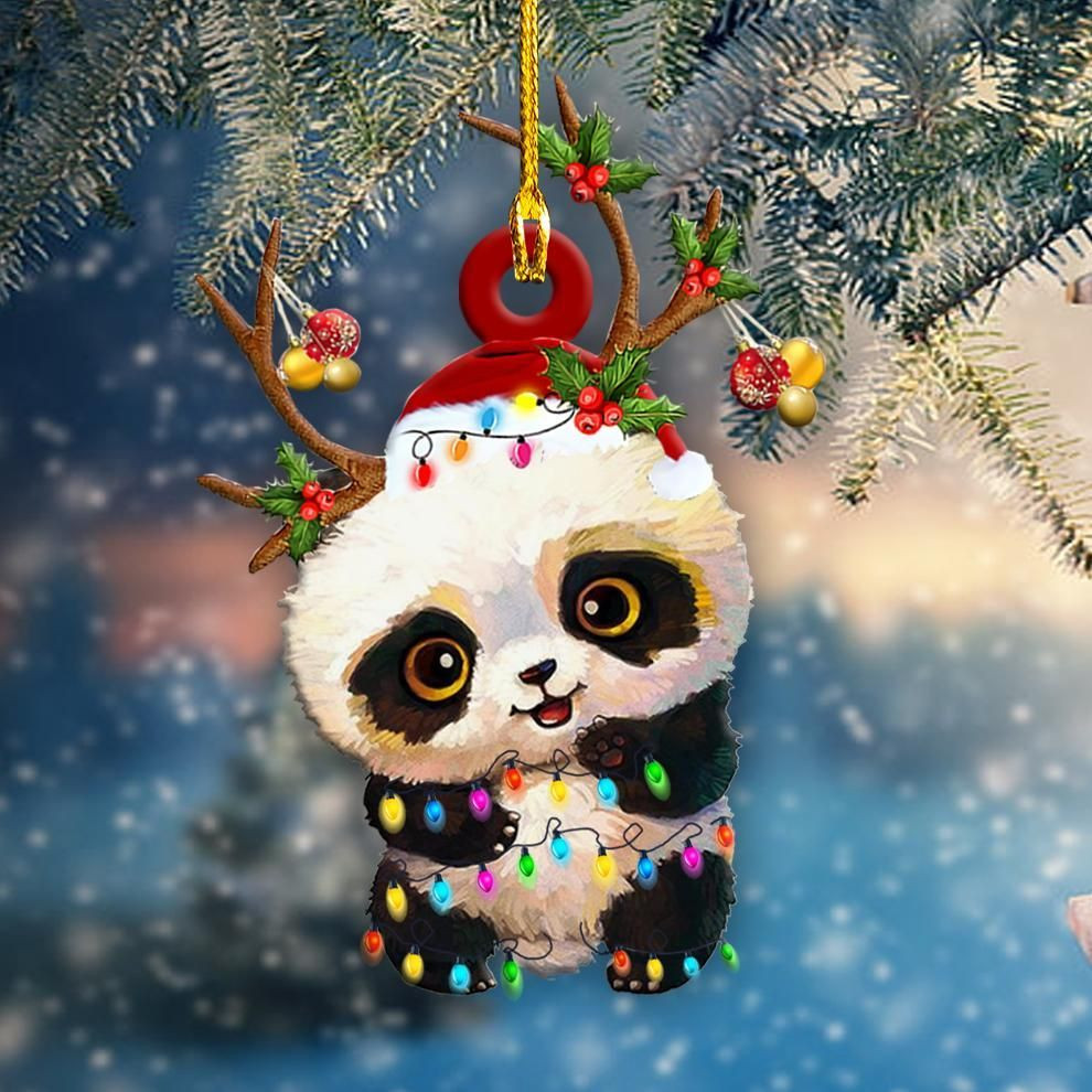 Panda Christmas Light Shape Ornament PANORPG0011