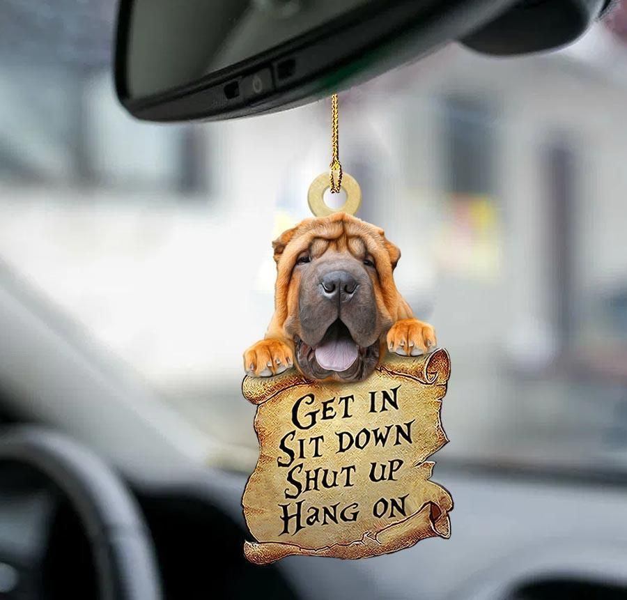 Shar pei Get in Sit down 2 sides Ornament  P303 PANORPG0084