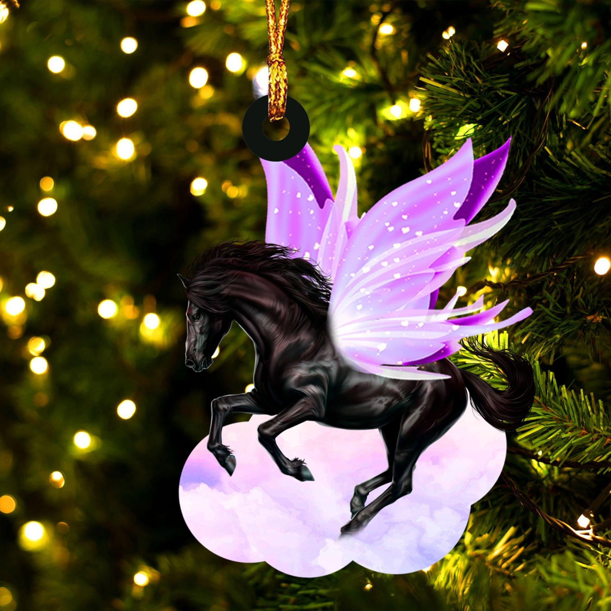 Horse and wings gift for her gift for him gift for Horse lover ornament PANORPG0236