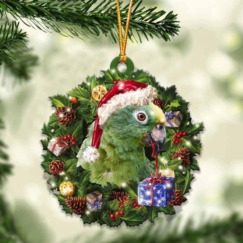 Amazon parrot and Christmas gift for her gift for him gift for Amazon parrot lover ornament PANORPG0355