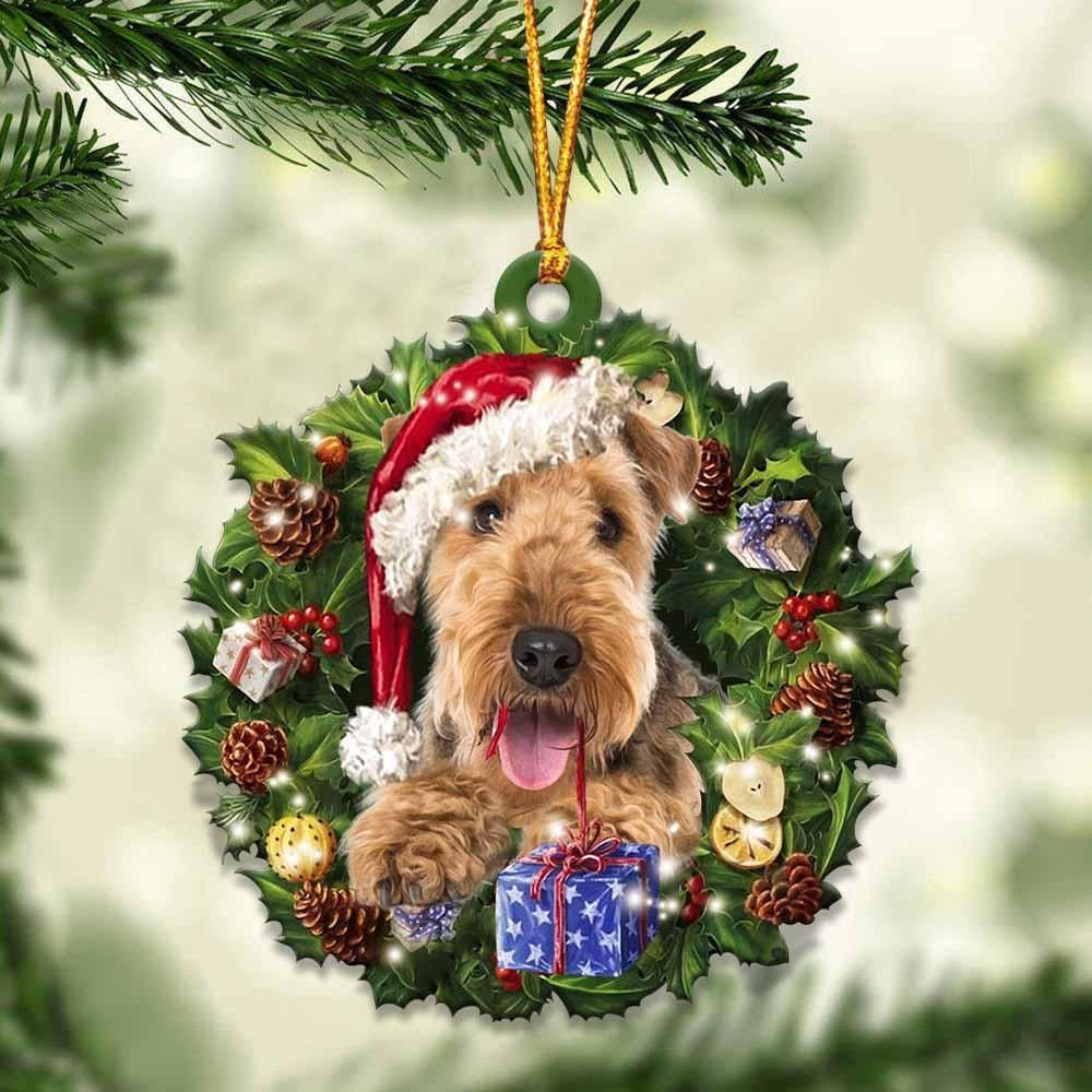 Airedale Terrier and Christmas gift for her gift for him gift for Airedale Terrier lover ornament P303 PANORPG0144