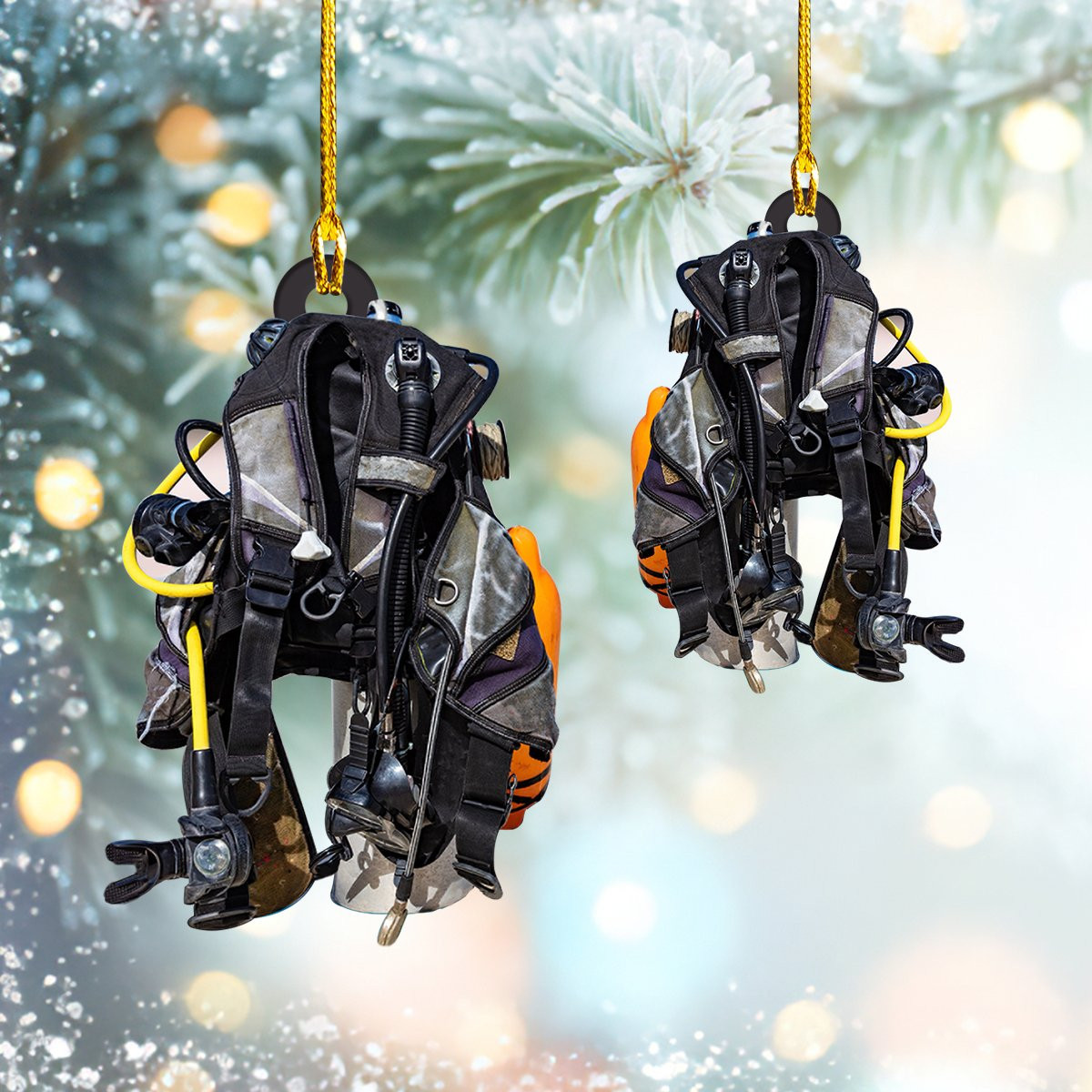 Scuba Diving Christmas Ornament P303 PANORPG0136